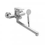 Смеситель для ванны, с длинным изливом, шаровый, из высокопрочного АБС пластика, премиум, цвет ХРОМ.