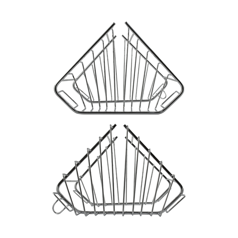 САНАКС - Полочка угловая, пятиугольная, двойная, 18 см, из нержавеющей стали
