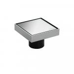 Трап душевой, 100 х 100 мм, вертикальный выпуск 50 мм с сухим затвором, двухсторонняя крышка под монтаж плитки, из нержавеющей стали марки SUS 304, цвет ХРОМ.