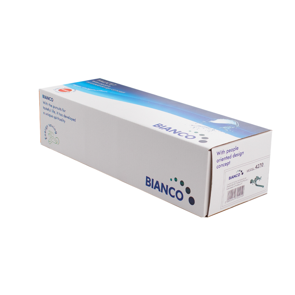 BIANCO - Смеситель в ванную, длинный излив, металокерамика, с верхним переключателем на душ 