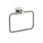 Держатель полотенца кольцо, из нержавеющей стали, с квадратным основание, цвет САТИН.