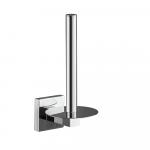 Держатель для туалетной бумаги и бумажного полотенца, на квадратном основании, ВЕРТИКАЛЬНЫЙ, цвет ХРОМ.