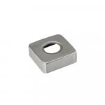 Чашка декоративная для смесителя, 3/4, из нержавеющей стали, квадратная, цвет САТИН.