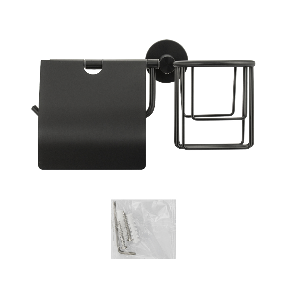 GFmark - Держатель освежителя воздуха и туалетной бумаги с экраном, ГРАФИТ
