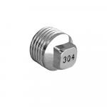 Заглушка в трубу 1/2, наружняя резьба, из нержавеющей стали марки 304