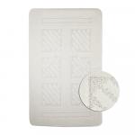 Коврик в ванную КЛАССИК УНИ КВАДРАТЫ, двойной БЕЖЕВЫЙ, 55х90 + 45х55 см, 100% полиэстер