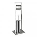 Набор для туалета напольный (ёрш + держатель туалетной бумаги) нержавеющая сталь, хромированная