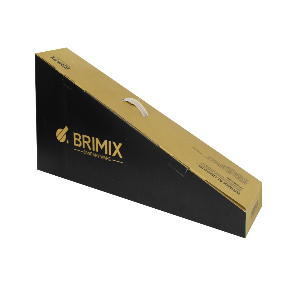 BRIMIX - Смеситель + стойка душевая "тропический душ" с плавной регулировкой температуры воды, с двумя лейками, корпус - черный с красным, корпус из алюминия 
