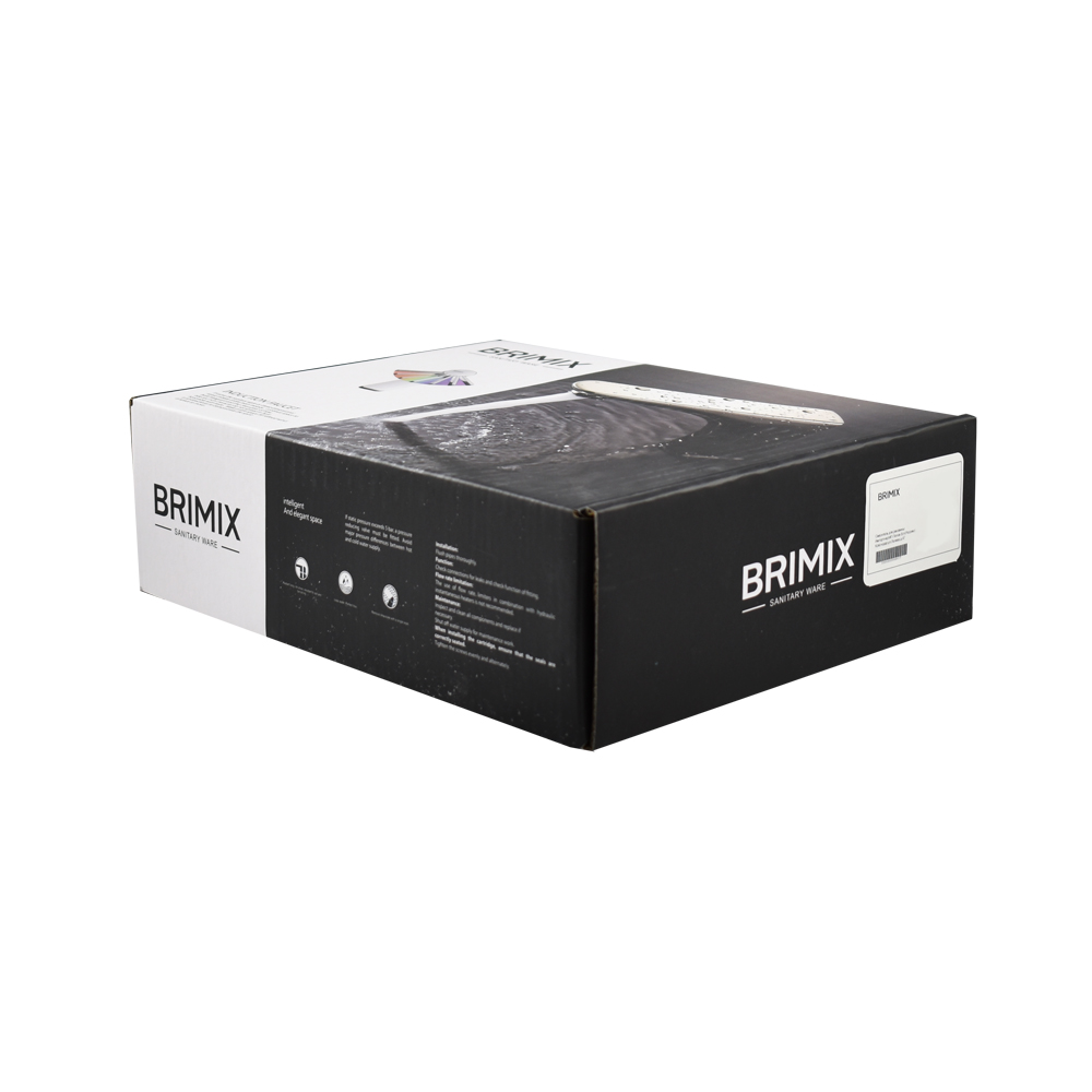 BRIMIX - Смеситель сенсорный на раковину, с регулировкой температуры воды на корпусе, квадратный корпус