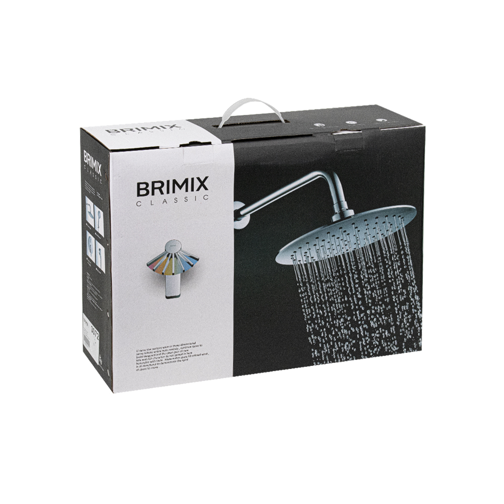 BRIMIX - Смеситель + тропический душ встраиваемый, с двумя круглыми лейками, хромированный 