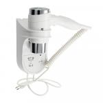 Фен для волос в ванную комнату с торцевым креплением, хромированный, 1100Вт