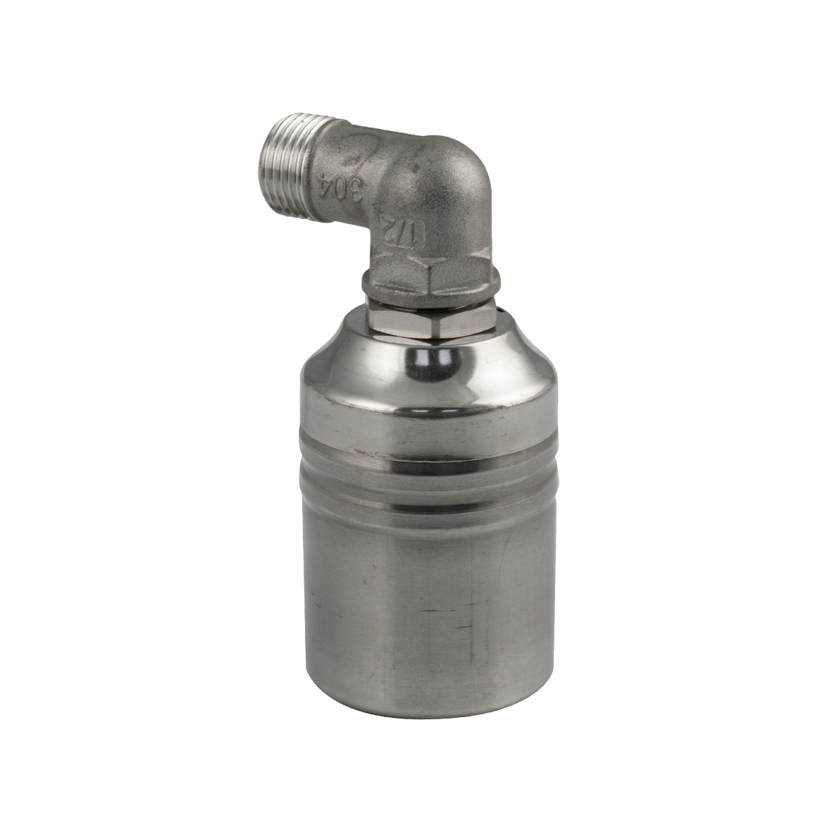 MAK - Поплавок - клапан для бочка и ёмкостей 1/2" из нержавеющей стали, боковое подключение