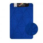 Коврик в ванную КРОСС-ЛООП, одинарный, СИНИЙ, однотонный, 500х800 мм,100% полиэстер