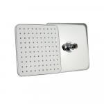 Лейка " тропический душ " квадратная, из высокопрочного АБС пластика, 200 х 200 мм, в блистере, цвет ХРОМ.