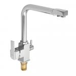 Смеситель кухонный, шаровый, с двойным выпуском воды (латунный корпус)