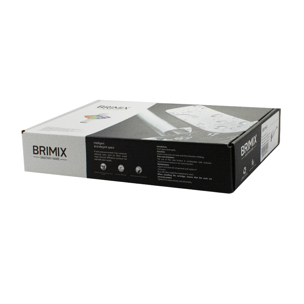 BRIMIX - Смеситель кухонный, шаровый, ручка с черной мозаикой