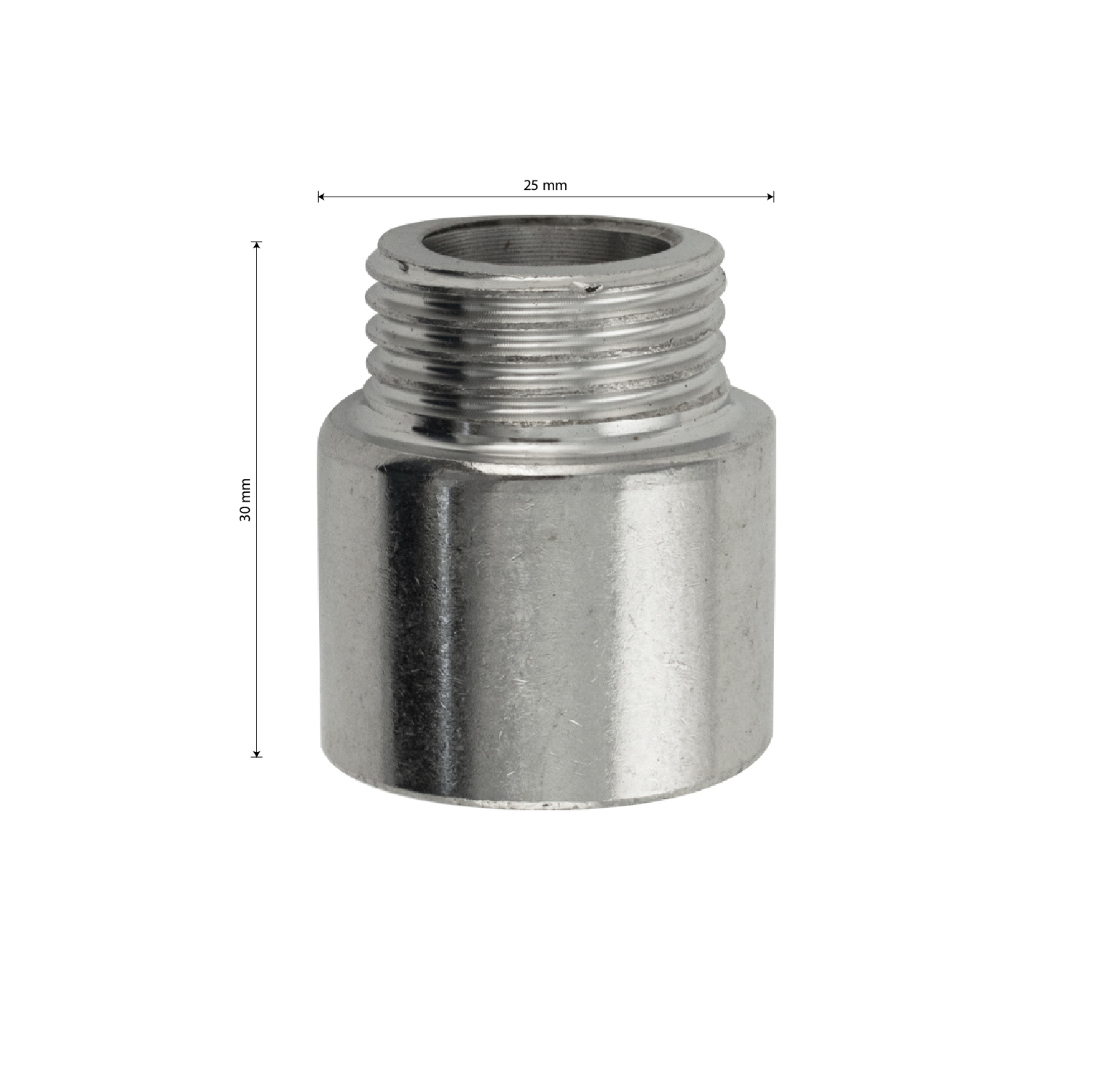 МАК - Удлинитель 20 мм, 1/2м х 1/2п, из нержавеющей стали марки 304