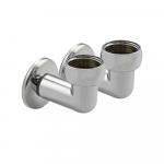 Американка хромированная, угловая, к полотенцесушителю, 1х1/2. г/ш, пара