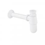 Сифон для раковины 1"1/4 х 32 х 32 мм с трубой, без выпуска, АБС пластик, цвет БЕЛЫЙ.