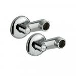 Комплект: 2 эксцентрика 1/2 х 3/4 с регулировкой напора воды + 2 чашки ПРЕМИУМ, из высококачественной латуни, в БЛИСТЕРЕ, цвет ХРОМ.