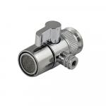 Рассеиватель металлический, с переключением на душ, со штуцером, цвет ХРОМ.