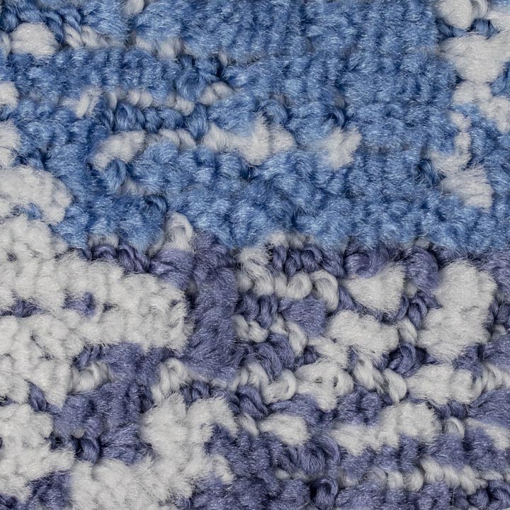 САНАКС - Коврик в ванную SILVER одинарный, синяя ЗЕБРА, 50х80 см, 100% полиэстер