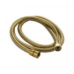 Шланг душевой 1/2" 1,5 м. ЗОЛОТО, металлический, рифлённый