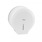 Диспенсер для туалетной бумаги в рулонах, с ключом, из АБС пластика, цвет БЕЛЫЙ.