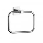 Держатель для полотенца кольцо, прямоугольный, на квадратном основании, цвет ХРОМ.