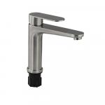 Смеситель для раковины, литой корпус, из нержавеющей стали марки SUS 304, цвет САТИН.