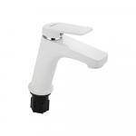 Смеситель для раковины, шаровый, из высокопрочного АБС пластика, цвет БЕЛЫЙ.