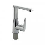 Смеситель для раковины, шаровый, с поворотным изливом, из высокопрочного АБС пластика, цвет ХРОМ.