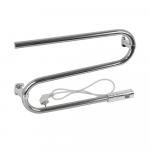 Полотенцесушитель электрический, Z - образный, 500 х 310 х 80 мм, с сухим ТЭНом, 30 W, из нержавеющей стали, цвет ХРОМ.