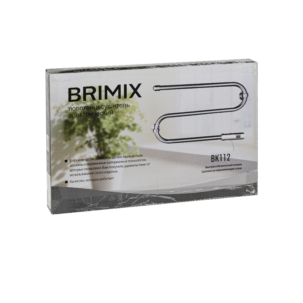 BRIMIX - Полотенцесушитель электрический, Z-образный, 310х500 с сухим ТЭНом, 30 W, из нержавеющей стали