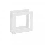 Салфетница настольная 110 х 110 х 40 мм, металлическая, "Модерн лайт", цвет БЕЛЫЙ.