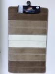 Коврик в ванную SILVER двойной, КОРИЧНЕВЫЙ, полосы, 60х100 + 50х60 см, 100% полиэстер.