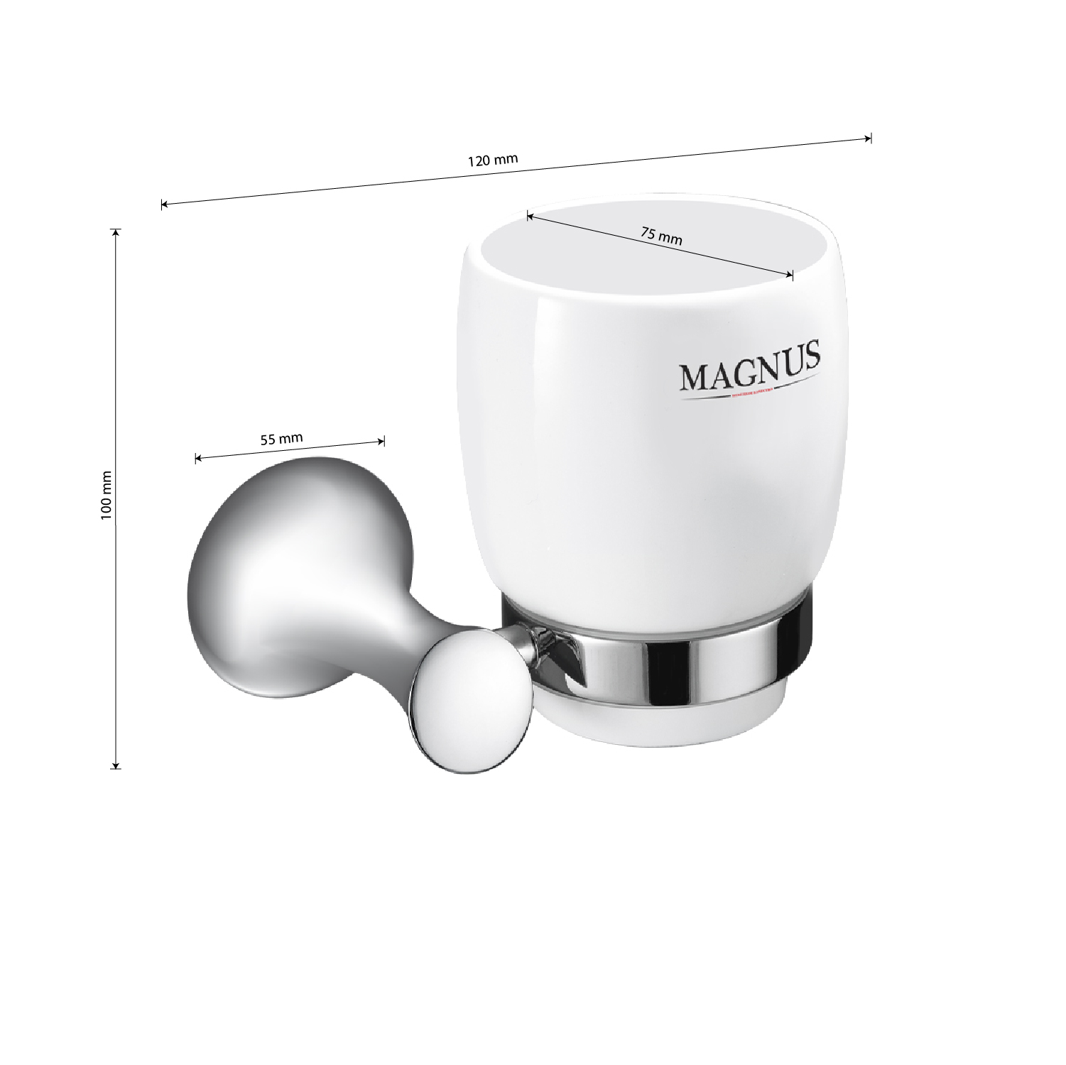 MAGNUS - Стакан керамический с креплением к стене