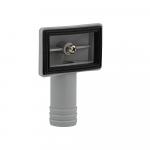 Перелив для сифона к кухонной мойке из нержавеющей стали, прямоугольный,  пластиковый, цвет белый.