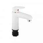 Смеситель для раковины, шаровый, из высокопрочного АБС пластика, цвет БЕЛЫЙ.