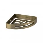 Полочка литая, угловая, одинарная, из нержавеющей стали, цвет МАТОВОЕ ЗОЛОТО.