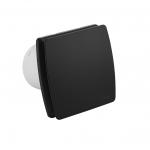 Вытяжной вентилятор, Ø100 мм, с обратным клапаном, квадратный, закрытый, из АБС пластика, цвет ЧЕРНЫЙ.