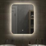 Зеркало 600 х 800 мм, сенсорное, с внутренней ЛЭД подсветкой, ореольное свечение.