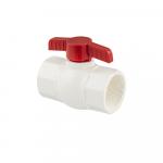 Кран шаровый 2" г/г, ручка-рычаг, из АБС пластика, в пакете, цвет БЕЛЫЙ.