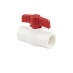 Кран шаровый 3/4" г/г, ручка-бабочка, из АБС пластика, в пакете, цвет БЕЛЫЙ.