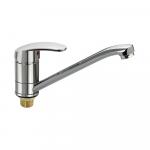 Смеситель для кухни, шаровый, поворотный корпус, излив 25 см, цвет ХРОМ