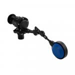 Поплавковый клапан для бачка и ёмкостей, 1" из высокопрочного АБС пластика, модель Квик-стоп, цвет ЧЕРНЫЙ.