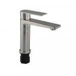 Смеситель для раковины, литой корпус, из нержавеющей стали марки SUS 304, цвет САТИН.