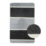 Коврик в ванную СИЛЬВЕР двойной, ЧЁРНЫЙ, 60х100 + 50х60 см, 100% полиэстер