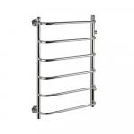Полотенцесушитель СКОБА, 6 перекладин, 500х800 мм, с боковым подключением м/осевое - 500 мм, труба -"1" x 2 мм, нержавеющая сталь, цвет ХРОМ. 