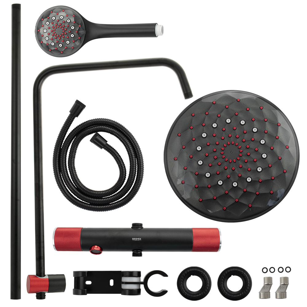 BRIMIX - Смеситель + стойка душевая \"тропический душ\" с плавной ...